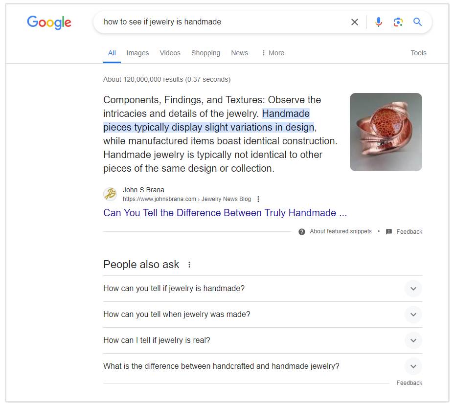 featured snippet